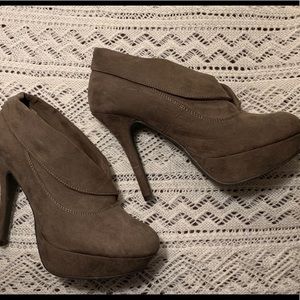 Brown Suede Booties